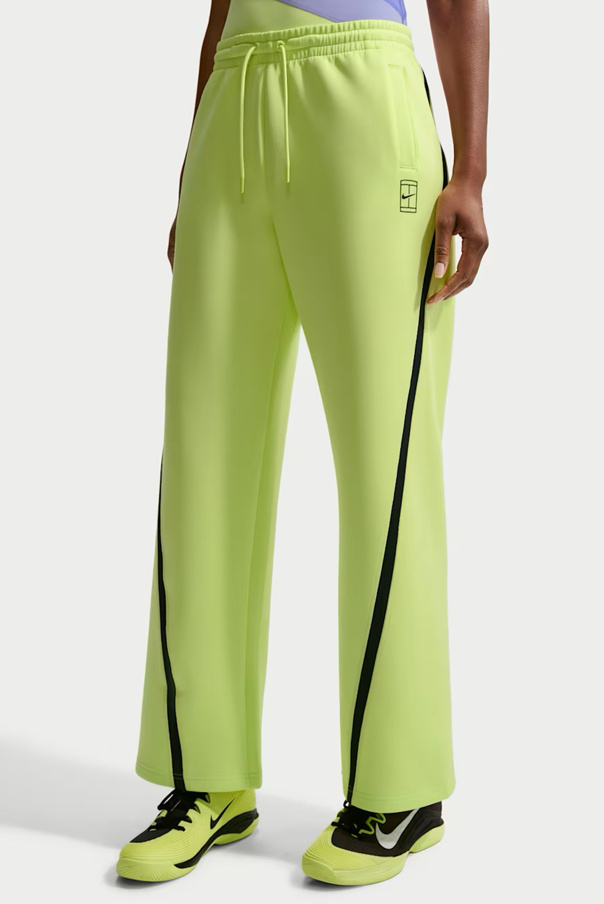 Women's Dri-FIT Mid-Rise Tennis Trousers - Lemon Twist
