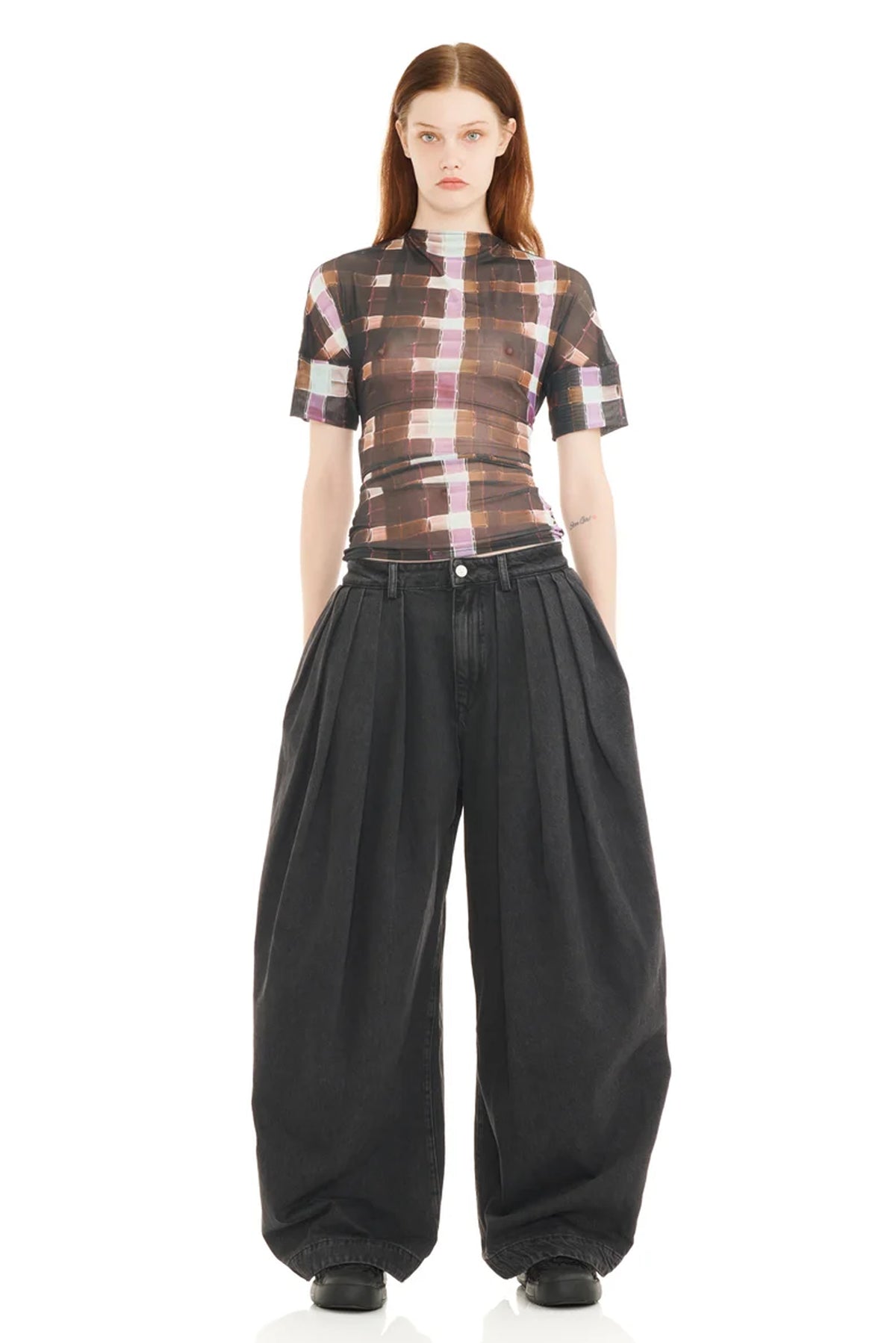Yura Top - Chocolate Painted Plaid