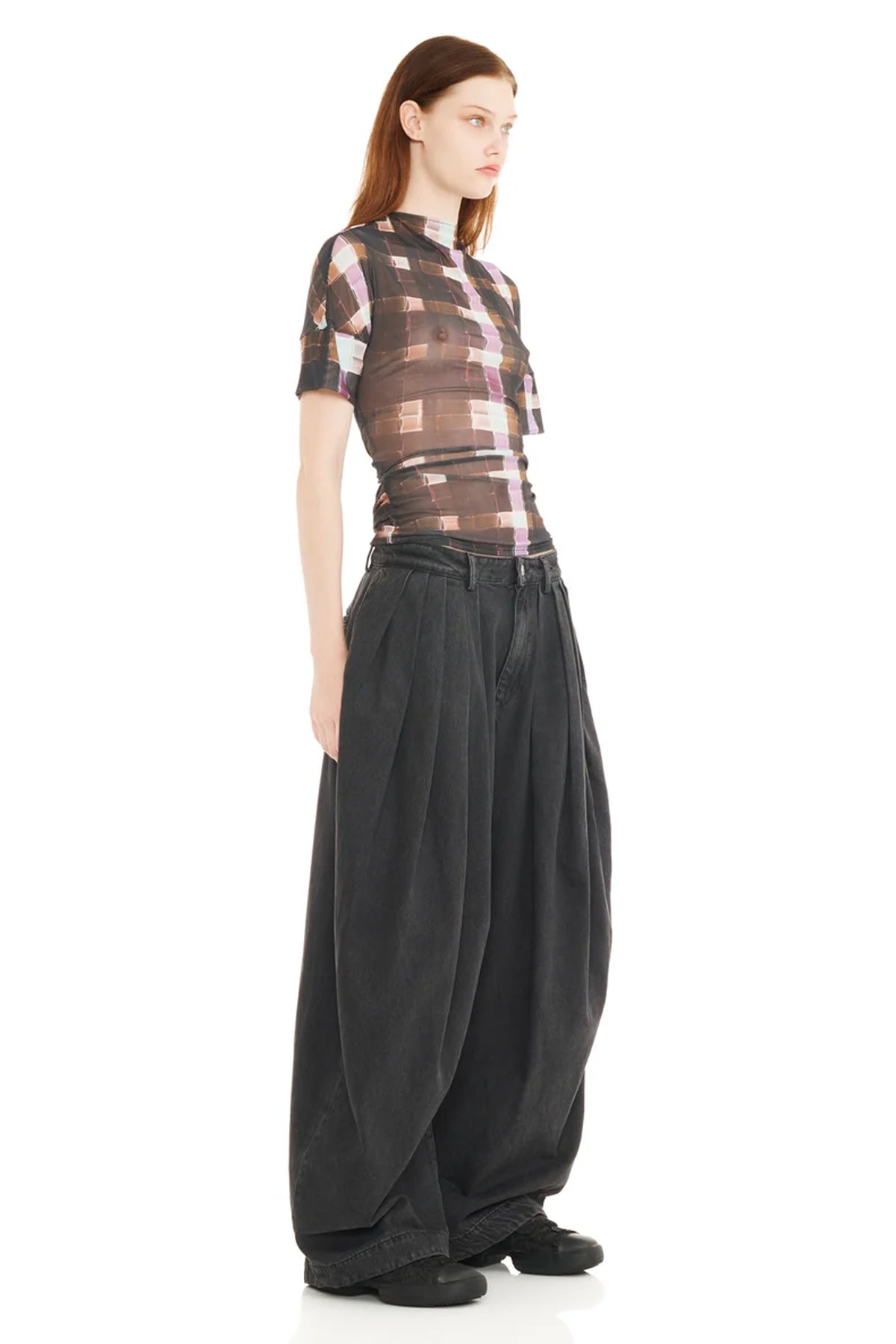 Yura Top - Chocolate Painted Plaid