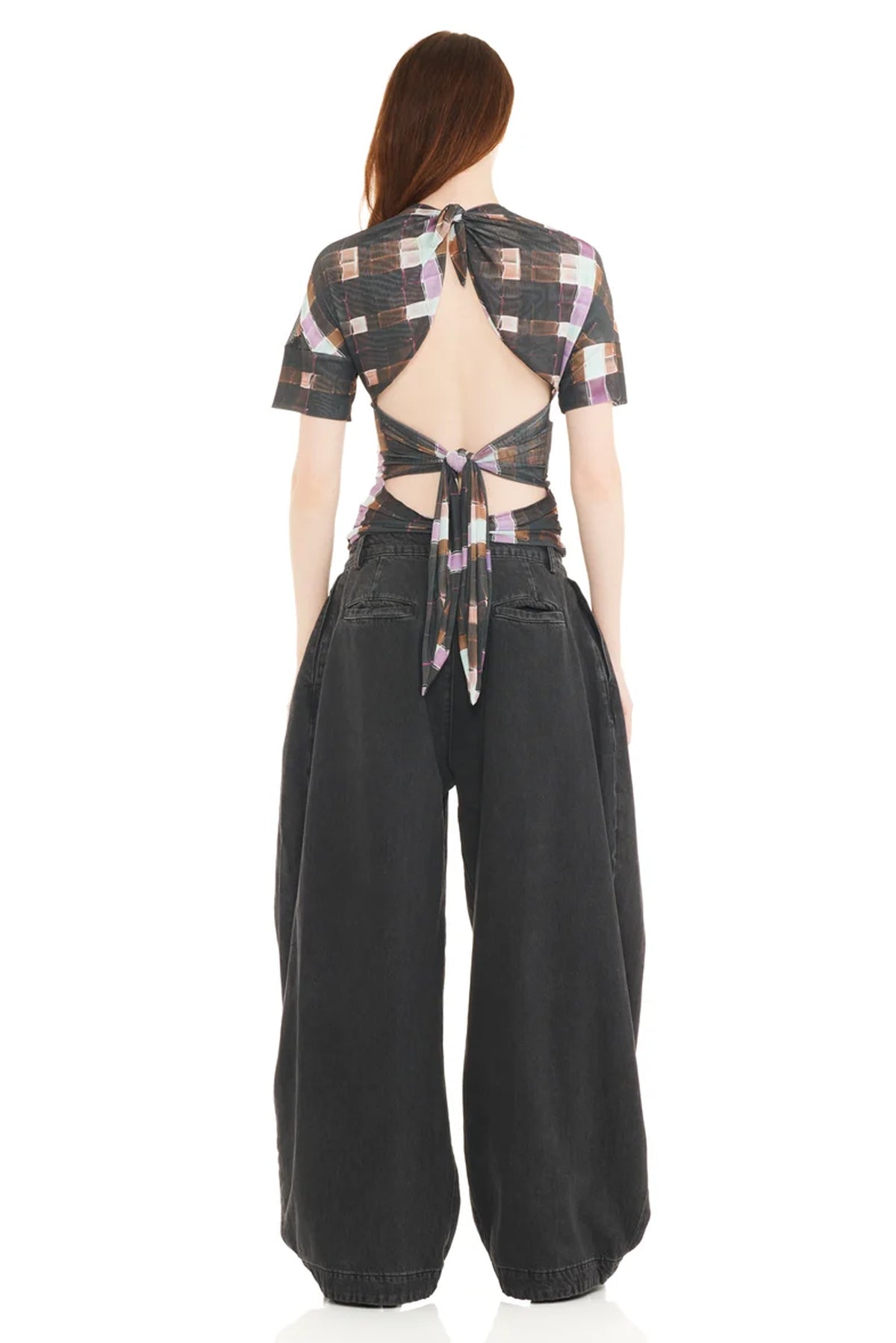 Yura Top - Chocolate Painted Plaid