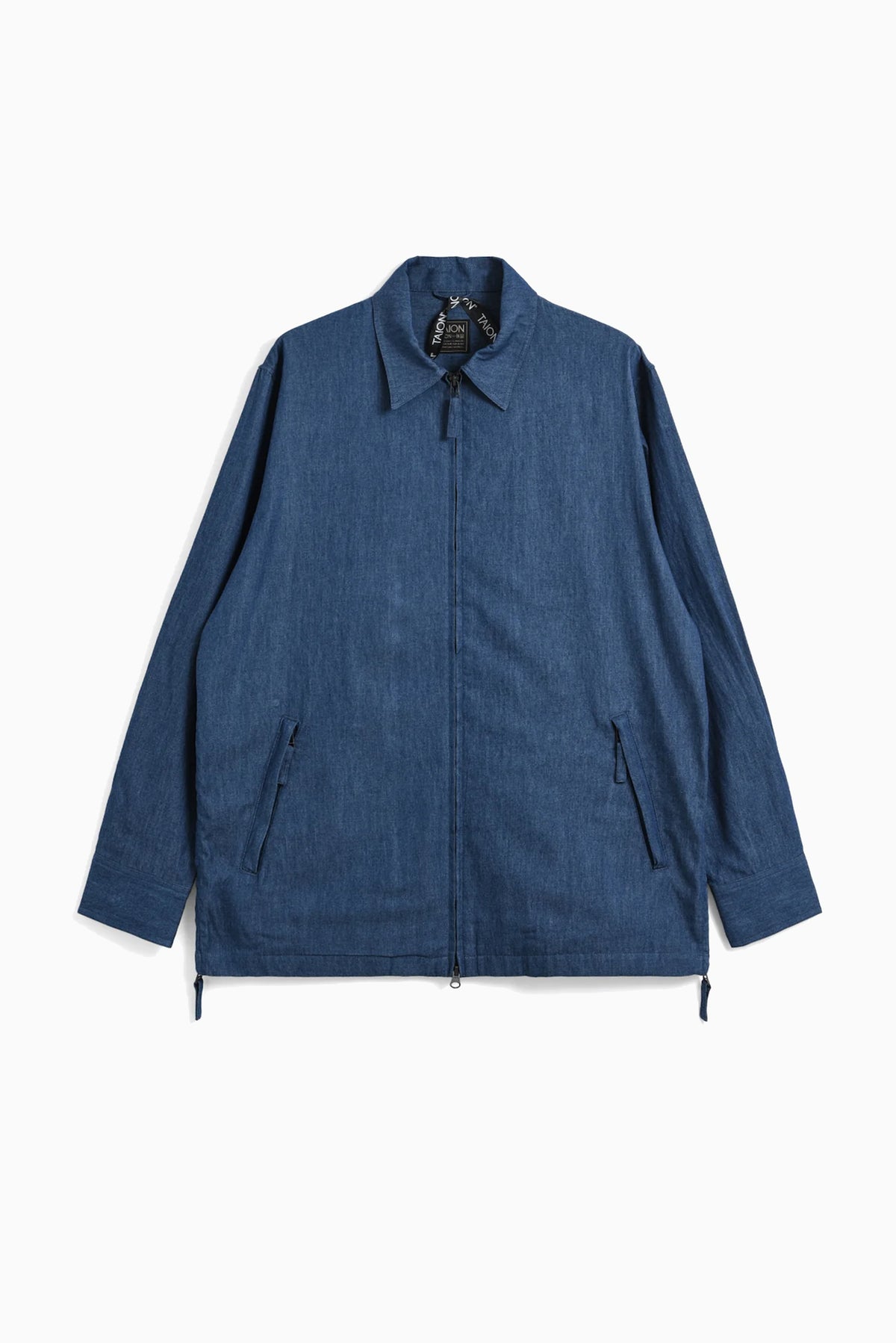 Non-Down Military W-Zip LS Shirt - Indigo Denim
